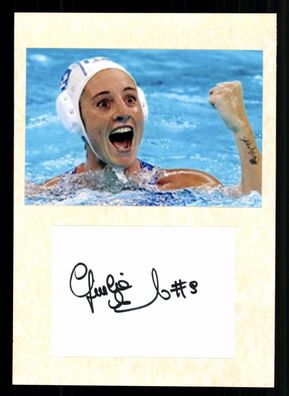 Giulia Emmolo Italien Olympia Silber 2016 Wasserball Original Signiert + G 42433