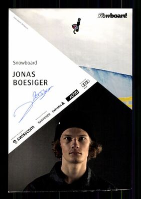 Jonas Boesiger Snowboarder Autogrammkarte Original Signiert + G 42768