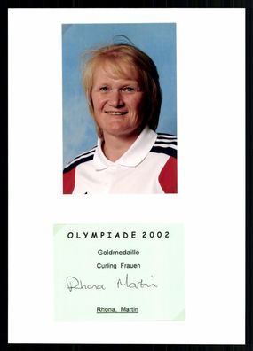 Rhona Martin Curling Olympiasiegerin 2002 Autogrammkarte Original Sign + G 42641