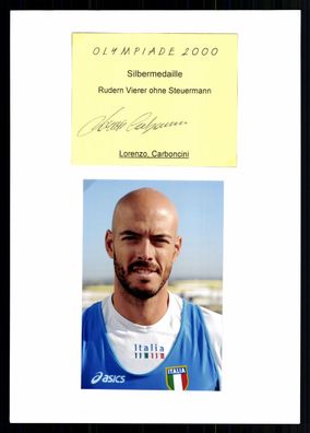 Lorenzo Carboncini Italienischer Ruderer Weltmeister 2004 Original Sign + G 42818