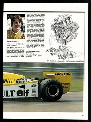 Rene Arnoux Formel 1 Fahrer 1978-1989 Original Signiert + G 42703