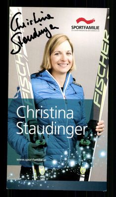 Christina Staudinger Autogrammkarte Skialpine Original Signiert + G 42630