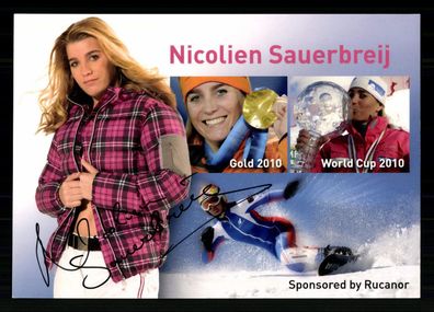 Nicolien Sauerbreij Autogrammkarte Original Signiert Snowboard + G 42619