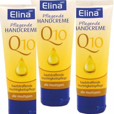 3 St. ELINA MED Pflegende Handcreme Q10 hautstraffend