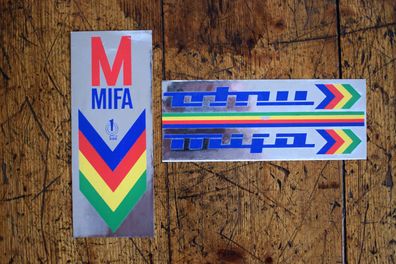 2x Original DDR Mifa Aufkleber Chrome Fahrrad DDR VEB Diamant Antik Alt Vintage