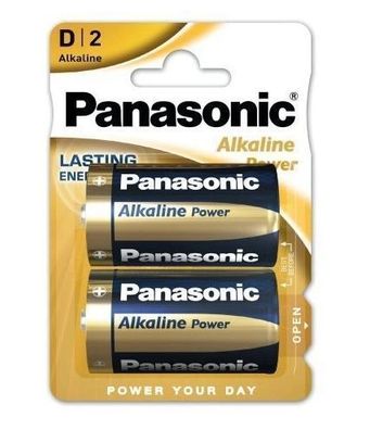 Panasonic Alkaline Batterien D2, 2 Stück