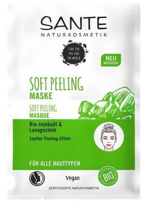 Sante Jojoba & Lavastein Gesichtspeeling-Maske 8 ml