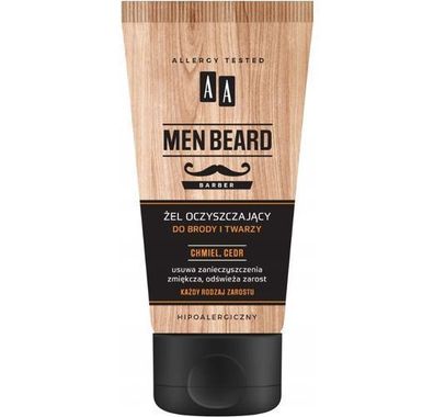 AA Men Beard, Reinigendes Bart- & Gesichtsgel, 150 ml