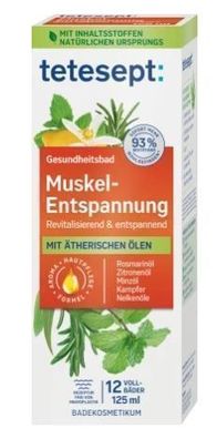 Tetesept Muskelentspannung Badeöl 125ml - Hochwertige Entspannung