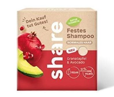 Granatapfel & Avocado Haarshampoo Bar, 60g - Natérliche Pflege fér Glänzendes Haar