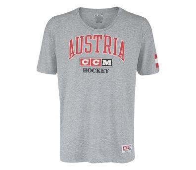 T-Shirt CCM FLAG Tee Team Austria Senior - Größe: L