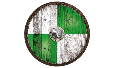 Wikingerschild Krieger grün