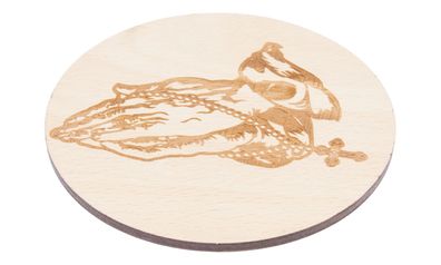 Getränke-Untersetzer natur Rosenkranz 4er Set