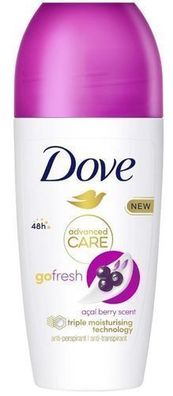 Dove Go Fresh Acai Beeren Antitranspirant Roll-On Deodorant, 50 ml