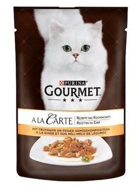 Purina Gourmet Truthahn & Gemüse Katzenfutter 85g