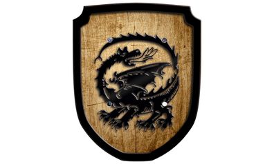 Wappenschild Drache natur