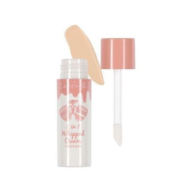 Lovely 2-in-1 Whipped Cream Foncealer 17g, Effektvolles Make-up und Concealer