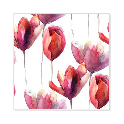 Design Magnettafel von banjado® mit Motiv Aquarell Tulpen