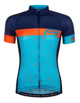 Jersey Jacke FORCE SPRAY LADY kurzarm blau-orange