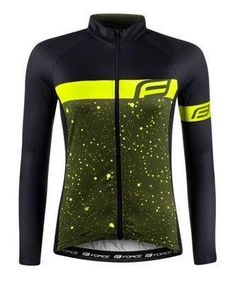 Jersey Jacke FORCE SPRAY LADY Langarm gelb-schwarz