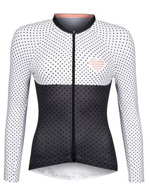 FORCE Jersey POINTS Lady langarm schwarz-weiss