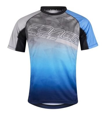 Jersey Trikot FORCE MTB CORE grau-bleu schwarz