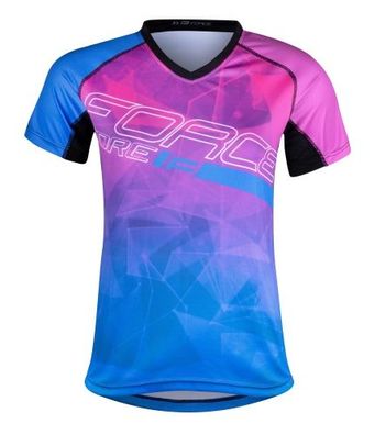 Jersey Trikot FORCE MTB CORE LADY blaulila-schwarz