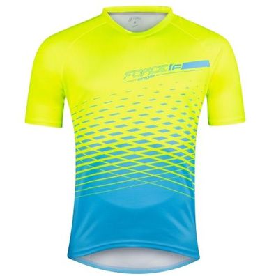 Jersey FORCE MTB ANGLE blau-gelb