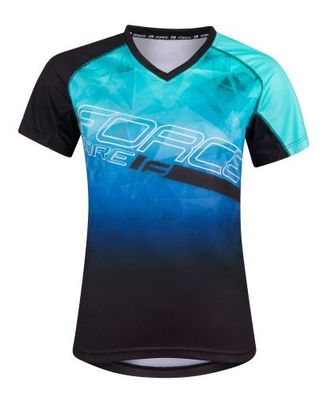 Jersey Trikot FORCE MTB CORE türkis-blau