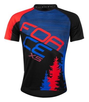 Jersey FORCE MTB X5 blau rot schwarz