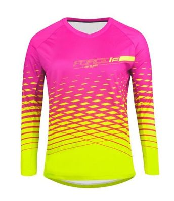 Jersey weites shirt F MTB ANGLE rosa-gelb