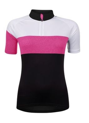 Trikot FORCE VIEW LADY kurz, schwarz-weiß-rosa