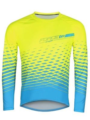 jersey FORCE MTB ANGLE long sl fluo-blue L