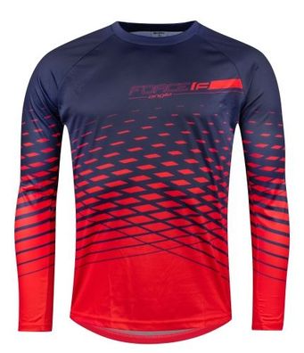 Jersey FORCE MTB ANGLE Langarmtrikot blau-rot