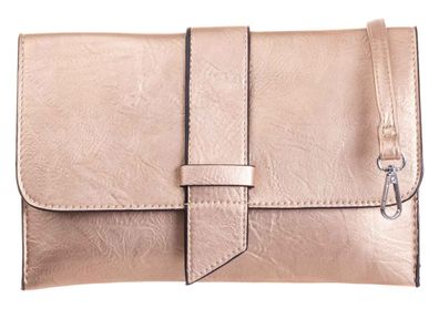 JSI Überschlag Tasche mit Riegel Clutch HB0243 - Farben: rosegold