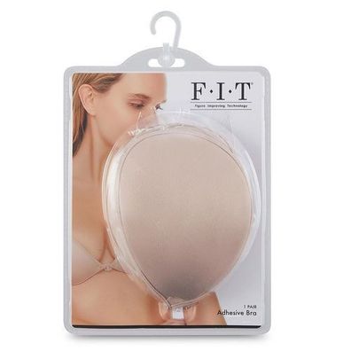 Fit Samtstoff Klebe-BH Beige Größe B Trägerlos