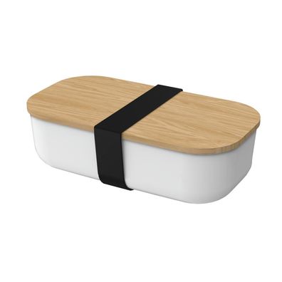 Vorratsdose BEECH mit Deckel Lunchbox aus Buchenholz mit Elastikband