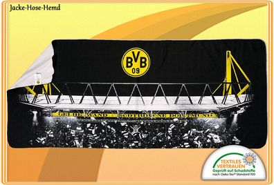 Borussia Dortmund Handtuch Sporthandtuch BVB Badetuch Strandtuch Gr. 75x180cm NEU