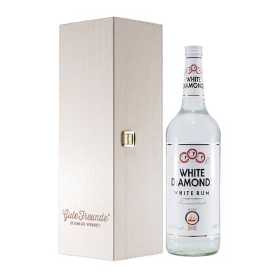 WHITE Diamonds RUM mit Geschenk-Holzkiste