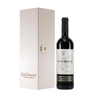 Jose de Zarzas Valdepeñas Reserva D.O. mit Geschenk-HK