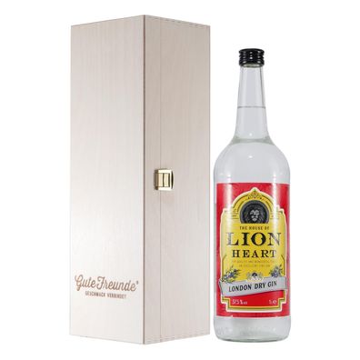 Lion Heart Gin mit Geschenk-Holzkiste