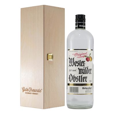 Birkenhof Westerwälder Obstler mit Geschenk-HK