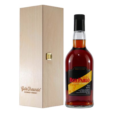 Don Pablo Brandy Solero mit Geschenk-Holzkiste