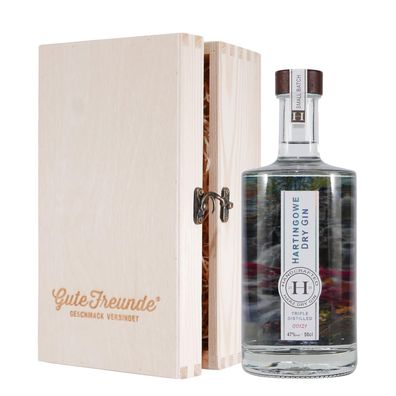 Hartingowe Dry Gin mit Geschenk-Holzkiste