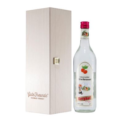 Berghof Kirschwasser mit Geschenk-Holzkiste