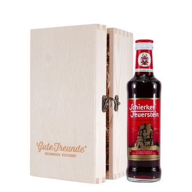 Schierker Feuerstein (0,35L) mit Geschenk-Holzkiste