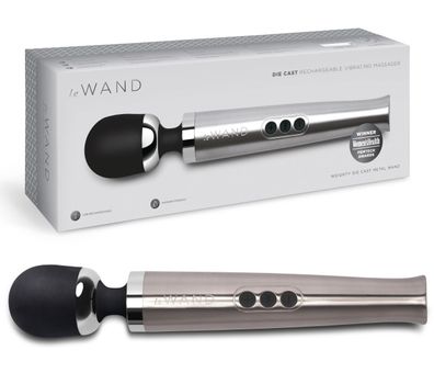 Le Wand Die Cast rechargeable massager silver