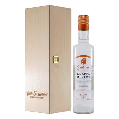 Carducci Selezione Grappa Merlot mit Geschenk-HK