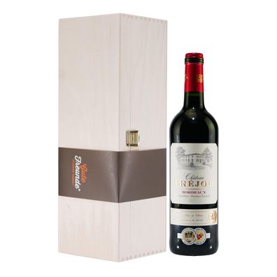 Château Bréjou Bordeaux AOC mit Geschenk-Holzkiste