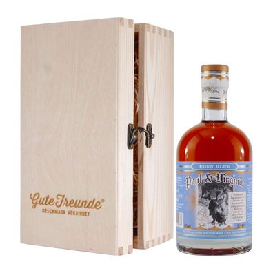 Paul & Virginie Eden Blue Rum mit Geschenk-Holzkiste